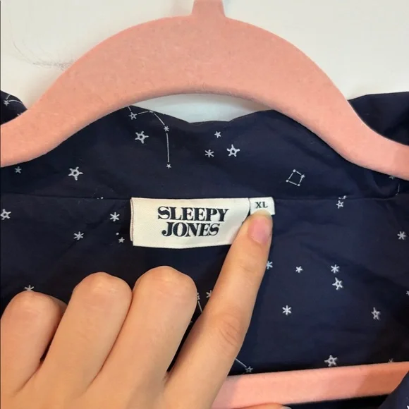 Sleepy Jones Constellation Marina Pajama Top, Size XL - Picture 3 of 6